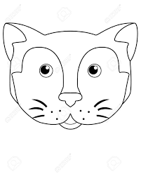 From history and biological anatomy to their behavioral patterns, there's a lot to know about cats. Cute Cat Vector Linear Illustration For Coloring The Cat S Face Is For A Coloring Book Cat Head Outline Royalty Free Cliparts Vectors And Stock Illustration Image 151909518
