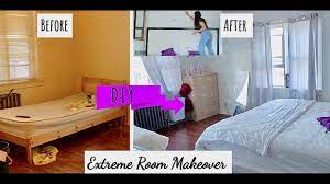 Read on for some cheap decorating ideas for bedroom walls that won't break the. Bedroom Makeover Before And After Diy Ideas Canada Thatlookyoulove Youtube