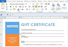 Free Word Template For Making Printable Gift Certificates Free Gift