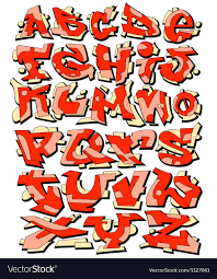 graffiti font alphabet letters royalty