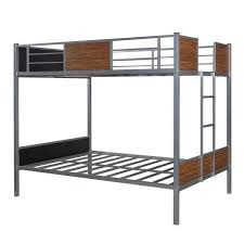 Full Bunk Bed Modern Style Steel Frame