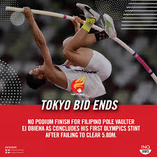 Ej obiena missed his chance at landing a medal in his debut olympic appearance after settling for joint 11th place in men's pole vault at the tokyo games tuesday night. Yjb7femjf2pu4m