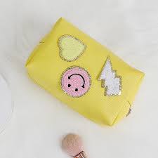 small cosmetic toiletry bag smile