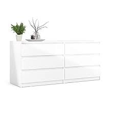 Browse 4,184 bedroom dressers on houzz. Buy Pemberly Row Modern Contemporary 6 Drawer Wide Double Bedroom Dresser In White High Gloss Online In Turkey B08fcdxzx7