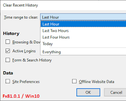 Image of Clearing Recent History in Firefox