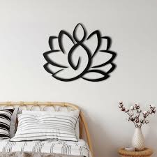 lotus flower metal wall decor for home