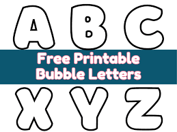 Free Printable Bubble Letters Bubble