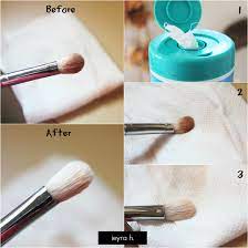 spot cleaning your makeup brushes