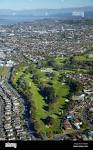 Remuera Golf Course, Auckland, North Island, New Zealand - aerial ...
