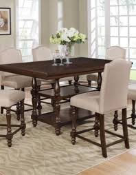 The counter height table features a faux marble top. Langley Counter Height Table W 4 Chairs Espresso Bargain Box And Bunks