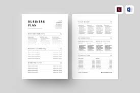 simple business plan templates for word