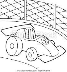 Free printable race car coloring pages are a fun way for kids of all ages to develop creativity focus motor skills and color recognition. Racecar Coloring Page Racecar Coloring Page Provides Hours Of Coloring Fun For Children To Color This Page Is Very Easy Canstock