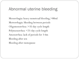 Abnormal Uterine Bleeding Ppt Download