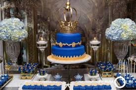 royal blue and gold prince shower