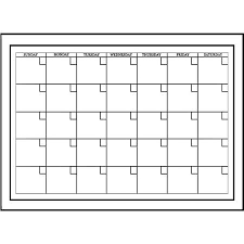 Dry Erase Monthly Calendar Decals