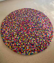 wool felt ball rug colourful rugs