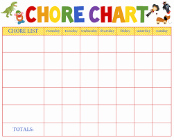 40 Daily Chore Chart Template Markmeckler Template Design