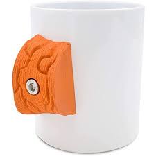 climbing mug orange rock climber gift