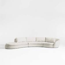 3 piece left arm chaise sectional sofa