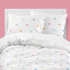 Cotton Duvet Cover With Pastel Love