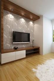 Wooden Living Room Modern Tv Wall Unit