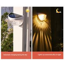 4pcs Solar Led Light Outdoor Fence Roof