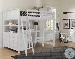 Shop for loft beds with desks in loft beds. Lake House White Full Loft Bed With Desk From Ne Kids Coleman Furniture