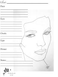 Blank Makeup Chart For Remembering The Different