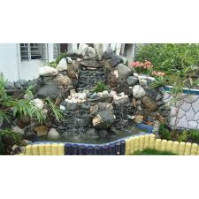 multi coloured rock waterfall for