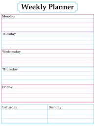Weekly Planner Page June 2016 Pinterest Weekly Planner