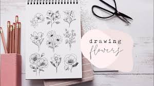 how to draw flowers fls step by