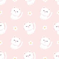 cute cat seamless background repeating