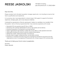 talent acquisition manager cover letter