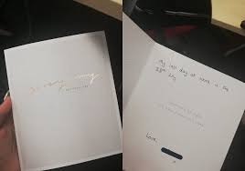 man quits job by giving condolence card