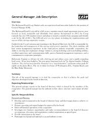 General Manager Job Description Richmond Food Co Op