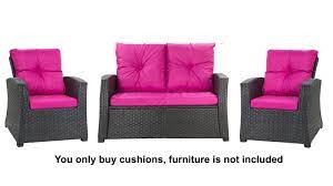 a set of rattan cushions for 4 5 people