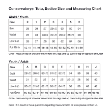 Tutu Size Chart Pop Up