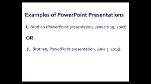 Apa Style Powerpoint Presentations Youtube