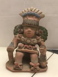 rare vtg mexican clay terracotta statue