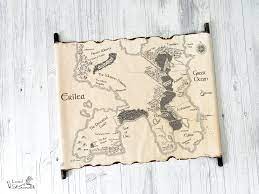 Map of Erilea Map of the World of Throne of Glass Sarah J. - Etsy