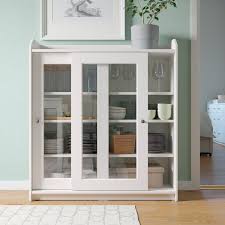 Hauga Glass Door Cabinet White 413
