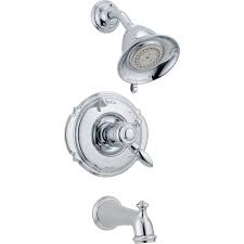 Delta's innovative designs and safety features lead the way in the faucet industry. Delta T17455 Pb Polished Brass Victorian Monitor 17 Series Dual Function Pressure Balanced Tub And Shower With Integrated Volume Control Less Rough In Valve Faucetdirect Com