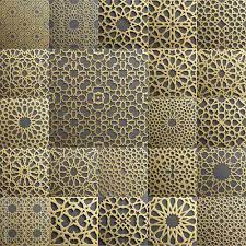 Islamic pattern set of 22 ornaments ...