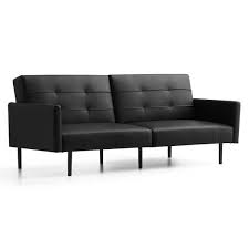 faux leather futon chair sofa bed