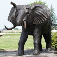 extra large bronze elephant statue life