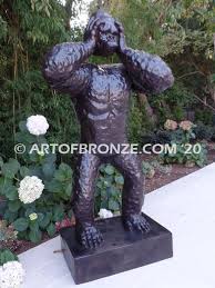 Gorilla Out Of Modern Bronze