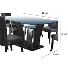 Black Glass Top Dining Table
