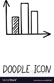 Doodle Diagram Icon Chart With Columns
