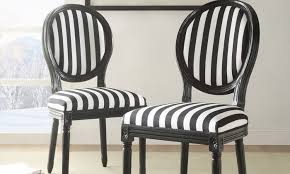 Made to order black and white striped gold louis xv armchair. Up To 12 Off On Striped Chairs Set Of 2 Groupon Goods