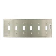Leviton Stainless Steel 6 Gang Toggle